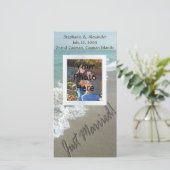 Sand am Strand, nur verheiratet Ankündigung (Stehend Vorderseite)