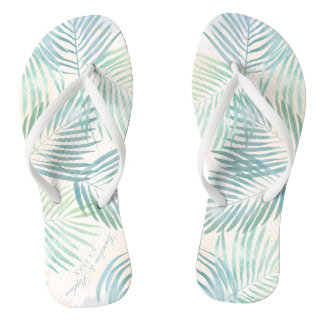 Sand and and Palms Beach Wedding Brautparty Badesandalen