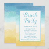 Sand and and Sea Beach Einladung (Vorne/Hinten)