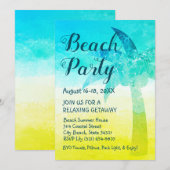 Sand and Sea Palm Beach Einladung (Vorne/Hinten)