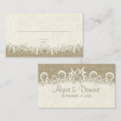 Sand and Stars Burlap Beach Themenabende Platzkart Platzkarte (Vorne/Hinten)