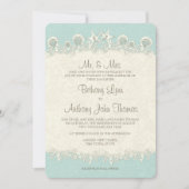 Sand and Stars Muschel Garland Hochzeit Einladung (Vorderseite)