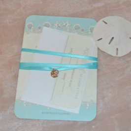 Sand and Stars Muschel Garland Hochzeit Einladung