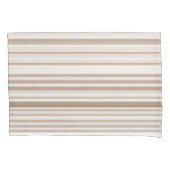 Sand and White Linen Stripes Kissenbezug (Vorderseite)