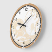 Sand and White Yin & Yang Große Wanduhr (Winkel)