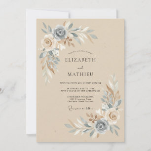Sand Ätherische Landhochzeit Einladung