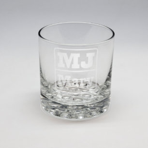 Sand ätzte Whisky-Glas #4