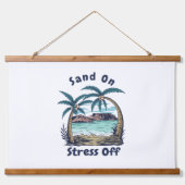 Sand auf Stress Off Wandteppich Mit Holzrahmen (Vorne)