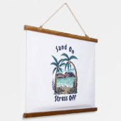 Sand auf Stress Off Wandteppich Mit Holzrahmen (Gewinkelt)