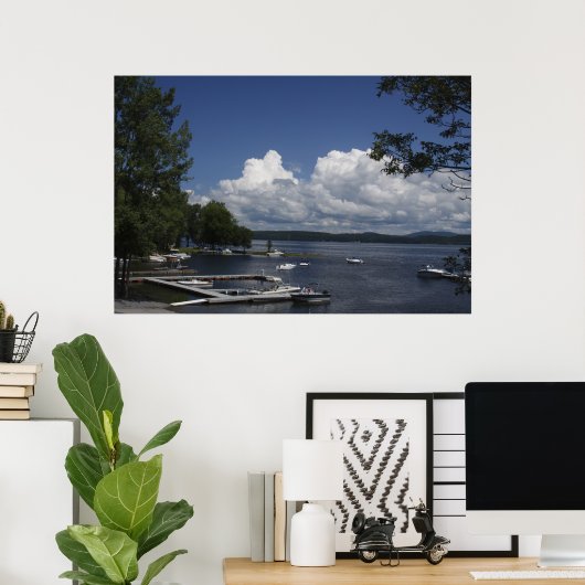 Sand Bar Marina, Lake Champlain Poster (Heimbüro)