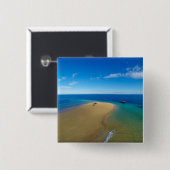 Sand-Bar und Ibos-Insel des Dhow-|, Mosambik Button (Vorne & Hinten)