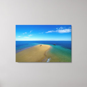 Sand-Bar und Ibos-Insel des Dhow- , Mosambik Leinwanddruck