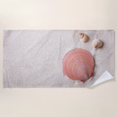 Sand Beach Muscheln Strandtuch (Vorderseite)