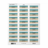 Sand Beach Ocean Waves Scene Address Labels (Vorne)