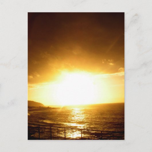 Sand Beach Sunset Postkarte (Vorderseite)