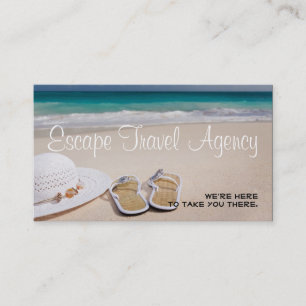 Sand Beach Travel Agency Agent Business Card Visitenkarte