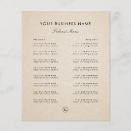 Sand Beige Add Logo Restaurant Abholung Flyer