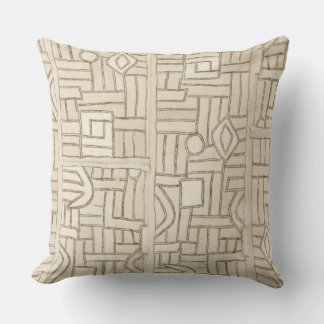 Sand Beige gedruckte Kuba Kissen