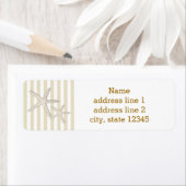 Sand Beige gestreiftes Strandstarflabel (Insitu)