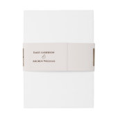 Sand Beige Hand Drawn Floral Botanical Wedding Einladungsbanderole (Rückseitenbeispiel)