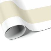 Sand Beige White Huge Stripes Geschenkpapier (Rolleneckpunkt)