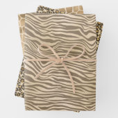 Sand Beige Zebra Print Geschenkpapier Set (Beispiel)