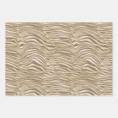 Sand Beige Zebra Print Geschenkpapier Set (Vorderseite)