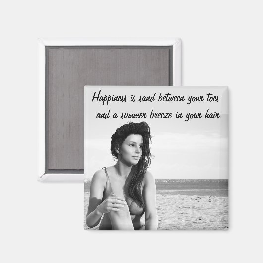 Sand between Your Zehen Zitat Magnet (Vorderseite/Rückseite)