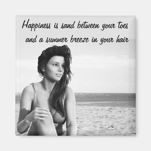 Sand between Your Zehen Zitat Magnet (Vorne)