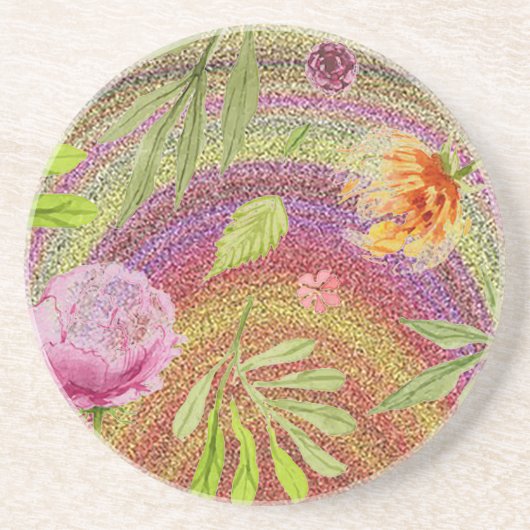 "Sand Blume" Keramik Untersetzer (Vorne)