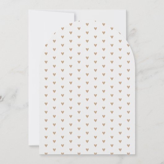 Sand Boho Minimalistisch Arched Baby Dusche Einladung (Rückseite)