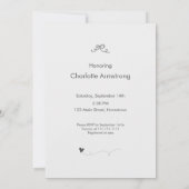 Sand Boho Minimalistisch Baby Dusche Einladung (Rückseite)