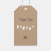 Sand Boho Minimalistisch Gender Neutral Baby Dusch Geschenkanhänger (Vorderseite)