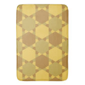 Sand Brown Star Optical Illusion Muster Badematte (Vorderseite Vertikal)