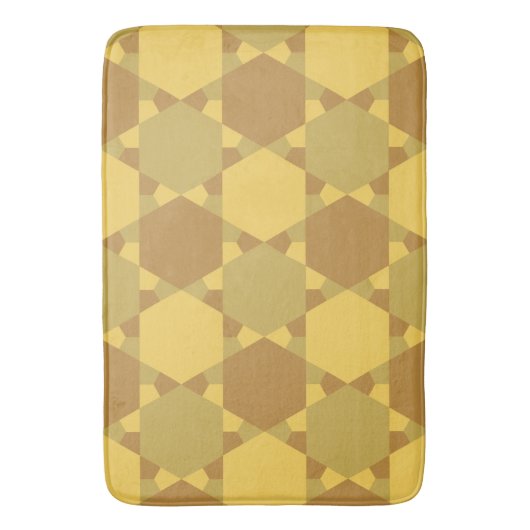 Sand Brown Star Optical Illusion Muster Badematte (Vorderseite Vertikal)