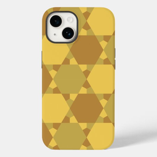 Sand Brown Star Optical Illusion Muster Case-Mate iPhone Hülle (Rückseite)