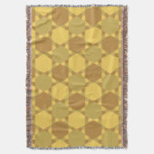 Sand Brown Star Optical Illusion Muster Decke (Vorderseite Vertikal)