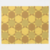 Sand Brown Star Optical Illusion Muster Fleecedecke (Vorderseite (Horizontal))