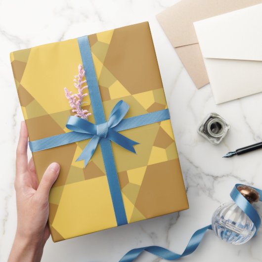 Sand Brown Star Optical Illusion Muster Geschenkpapier (Schenken)