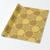 Sand Brown Star Optical Illusion Muster Geschenkpapier (Ungerollt)