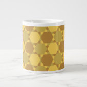Sand Brown Star Optical Illusion Muster Jumbo-Tasse (Vorderseite)