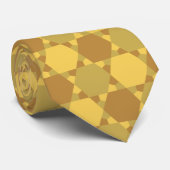 Sand Brown Star Optical Illusion Muster Krawatte (Gerollt)