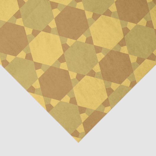 Sand Brown Star Optical Illusion Muster Seidenpapier (Ausschnitt)