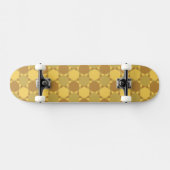 Sand Brown Star Optical Illusion Muster Skateboard (Horizontal)