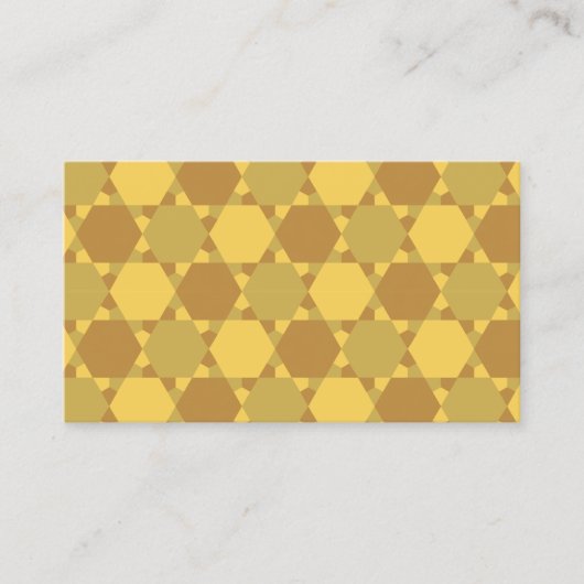 Sand Brown Star Optical Illusion Muster Visitenkarte (Vorderseite)