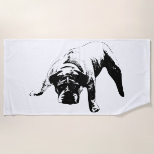 Sand, Bulldog Strandtuch