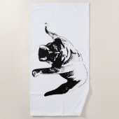 Sand, Bulldog Strandtuch (Vorderseite)