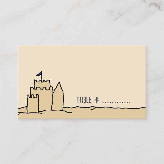 Sand Castle Art Escort Platzkarte (Vorderseite)
