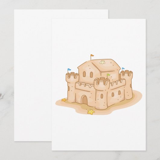Sand Castle Einladung (Vorne/Hinten)