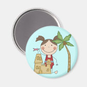 Sand Castle Queen Tshirts und Geschenke Magnet (Vorderseite/Rückseite)